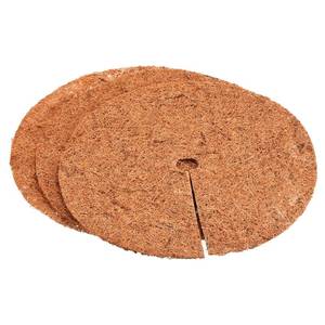 lot 88610 image: PATIKIL Coconut Fiber Mulch Ring Mat 15 Inch, 3 Pack Thick Coco Coir Tree Protector Root Soil Cover for Indoor Outdoor Potted Plants
