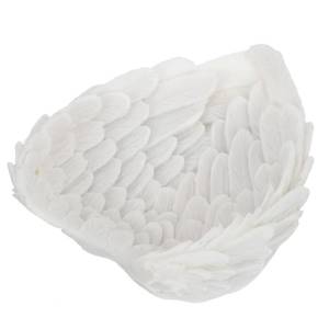 lot 88624 image: Angel Wing Crystal Balls Holder Resin White Angel Wing Statue Decoration Tabletop Crystal Sphere Display Stands for Balls from 4cm to 6cm
