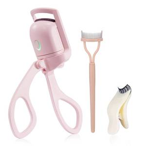 lot 88625 image: Heated Eyelash Curlers, Heated Lash Curler, Electric Eyelash Curler with Eyelash Applicator Tool and Lash Comb,3 Heating Modes for Quick Natural Curling Eye Lashes (Pink)