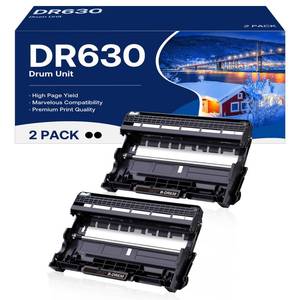 lot 88642 image: DR630 Drum Unit High Yield Compatible for Brother DR 630 DR-630 Replacement for HL-L2300D HL-L2320D HL-L2340DW HL-L2360DW HL-L2380DW MFC-L2700DW MFC-L2720DW DCP-L2520DW Printer (2 Pack, NOT Toner)
