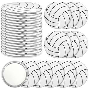 lot 88673 image: Taiyin 18 Pcs Volleyball Gifts for Team Bulk Volleyball Compact Mirror Round Makeup Mirror 2.76 Inch Portable Sport Pocket Mirror for Purse Bag Ideas Team Girl Player Accessories Party Supplies