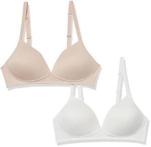 lot 88745 image: Warners Womens Blissful Benefits Wireless Lift T-Shirt Bra 2-Pack 04003W, WhiteButterscotch, 38B