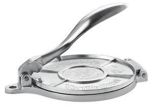 lot 88751 image: Vivicreate 8 Inch Tortilla Press, Tortilladora Press, Aluminum Tortilla Press, Flour Tortilla Press, Rotis Press, Quesadilla press, Taco Maker (Silver)