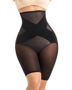 lot 88764 image: MOVWIN Tummy Control Body Shaper Shorts - High Waist Thigh Slimmer Panties Shapewear Black XL