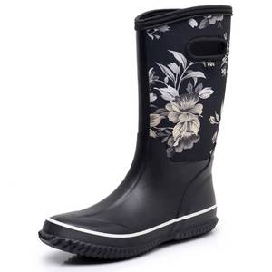 lot 88810 image: WTW Mid Calf Rain Boots for Women - Waterproof Insulated Neoprene Mud Boots Outdoor Hunting Garden Boots Size 7