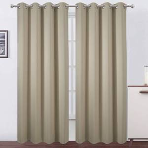 lot 88824 image: LEMOMO Blackout Curtains 66 x 95 inchBeige Curtains Set of 2 PanelsThermal Insulated Room Darkening Bedroom Curtains