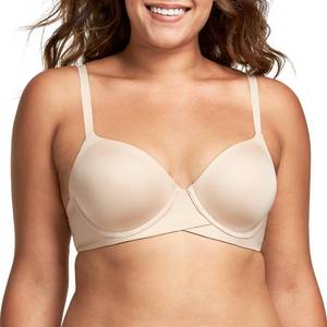lot 88845 image: Maidenform One Fab Fit Underwire Bra, Push-Up T-Shirt Bra, Modern Demi Bra, Lightly Padded Bra with Convertible Straps, Paris Nude, 36DD