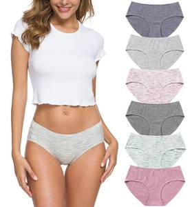 lot 88860 image: Wealurre Cotton Bikini Womens Breathable Panties Seamless Comfort Underwear(3128L,Stripe 2) Large
