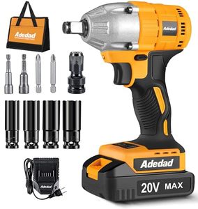 lot 88866 image: Adedad Brushelss Power Impact Wrench Set 12 inch 3000RPM Cordless Impact Gun with Battery and Fast Charger Lightweight 20V Impact Driver for Car,Home,DIY