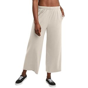 lot 89555 image: Hanes Comfortblend Womens Originals French Terry Wide Leg, Crop Fleece Pants, 25, Available in Plus, Natural