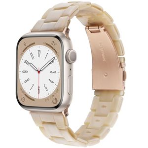 lot 89593 image: V-MORO Resin Bands Compatible with Apple Watch Series 10987 Band 45mm44mm42mm46mm Fashion Starlight Stainless Steel Buckle Lightweight Strap Bracelet for iwatch Series SE654321 Women