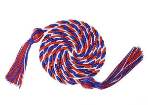 lot 89631 image: 67 Academic Graduation Honor Cord Single Long Polyester Yarn Honor Cord with Tassels for Graduate Parties Ceremonies Souvenir Gifts Roman Rope Belts for Halloween Costume Dress (RedWhiteBlue)