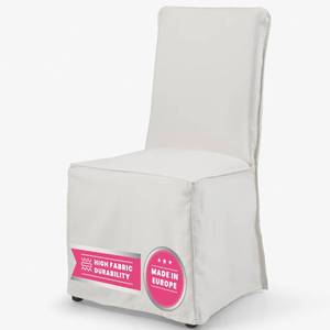 lot 89655 image: Bemz Henriksdal Chair Cover with Skirt � Elegant Tall Back Dining Chair Slipcovers ONLY for IKEA Henriksdal Dining Chair Cover Slip � Custom Slipcover Replacement (White Tofu)