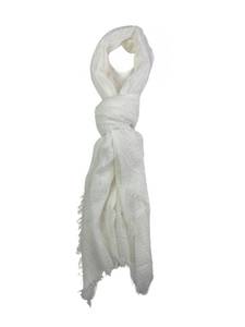 lot 89665 image: Humble Hilo Womens woven cotton Bohemian style gauze scarf shawl fringed edge (Linen)