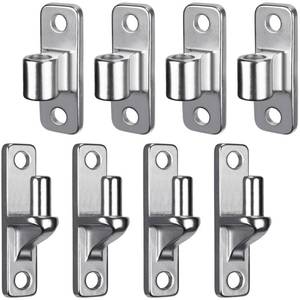 lot 89690 image: Insaga 304 Stainless Steel Gate Hinges, 4Pack Wall Mount Gate Hinges for Farm Gates, One Piece with Non-Welding Chain Link Fence Parts with 58, Gate Hinges for Wooden Fences, Capacity up to 600lbs