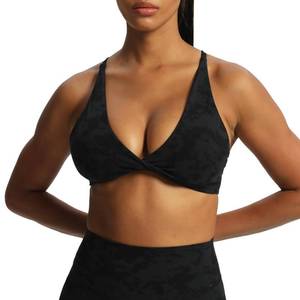 lot 89729 image: Aoxjox Womens Workout Sports Bras Fitness Backless Padded Sienna Low Impact Bra Yoga Crop Tank Top (Cloud Black, Small)
