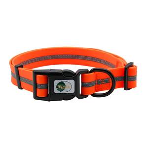 lot 89753 image: NIMBLE Dog Collar Waterproof Pet Collars Anti-Odor Durable Adjustable PVC & Polyester Soft with Reflective Cloth Stripe Basic Dog Collars SML Sizes (Medium (11.81�-18.5�inches), Orange)