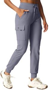 lot 89771 image: IUGA Womens Fleece Lined Pants Water Resistant Hiking Joggers High Waist Thermal Cargo Sweatpants for Women Dark Gray X-Small