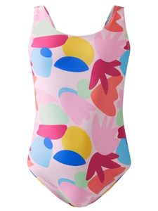 lot 89776 image: Angel season Girls Swimsuits Size 7T 8T Toddler One Piece Bathing Suit Summer Beach Sportlittle Kids Cute Swimwear Quick Dry Floral Pink Flower