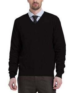 lot 89810 image: Kallspin Mens Wool Blend V-Neck Sweater Relax Fit Knit Pullover (Black, 2X-Large)