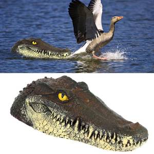lot 89820 image: Pond Floating Fake Alligator Head Crocodile Fake Head for Decorations Outdoor Pools Float Fake Gator Head Deterrent Ducks for Koi Pond Decoration and Protection, 12.6x5.51x3.34 Inch