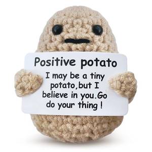 lot 89826 image: Airevesket Mini Funny Positive Potato, Cute Wool Funny Knitted Positive Potato, Positive Gifts Funny Gifts Positive Potato for New Year Gift Birthday Gifts Party Decoration Encouragement
