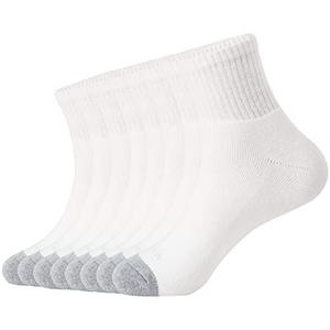 lot 89846 image: WANDER Mens Athletic Ankle Socks 3-8 Pairs Thick Cushion Running Socks for Men&Women Cotton Socks 7-99-1212-15 (8 Pair A-white, Shoe Size 9-12)