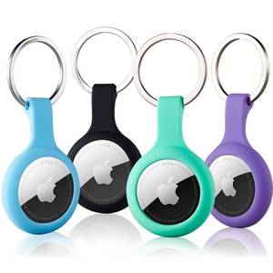 lot 89847 image: ThingsBag Airtags 4 Pack Holder Keychain, Silicone GPS Case Key Ring for Air Tags-4, Key Chain Accessories for Apple Item Finder Tracker, Itag Cover for Pet Dog Cat, Waterproof Airtag Keychain Holder