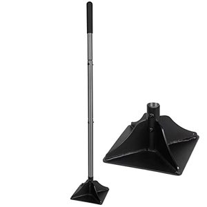 lot 89857 image: Walensee Steel Tamper with 48 inch Handle 8x8 Garden Rubber Grip for Laborsaving All-Steel Heavy Duty Ideal Tool Leveling Ground Installing pavers and Repairing Blacktop
