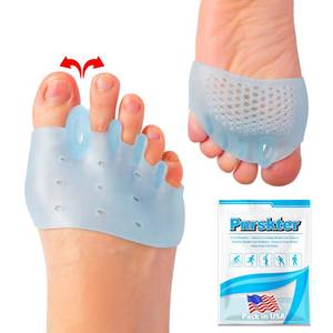lot 89930 image: Toe Spacers & Metatarsal Pads (6PCS), Breathable Ball of Foot Cushions, Gel Toe Separator, Relief Foot and Bunion Pain, Plantar Fasciitis, Mortons Neuroma, Blisters, Diabetic Feet, Hammer Toe