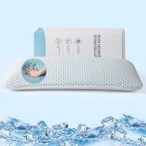 lot 89988 image: Ultra Thin Pillow 3.25 H Gel Memory Foam Flat Pillow for Stomach and Back Sleepers, Cooling Two-Sided Low Profile Bed Pillow for Stomach Sleeping, Slim Design for Cervical Neck Alignment and Support