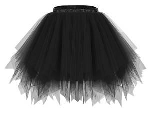 lot 90199 image: Black Tutu Skirt for Women Plus Size 50s Vintage Ballet Dance Skirts Cosplay Party Black XL