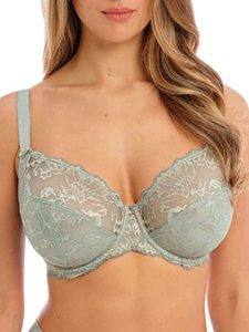 lot 90216 image: Fantasie Womens Aubree Underwire Side Support Plunge Bra Vintage Green -32D