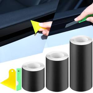 lot 90217 image: Marsui 3 Rolls 67 ft Matte Black Vinyl Wrap for Car, Matte Black Vinyl Wrap Kit with Tools Matte Adhesive Vinyl Tape for Chrome Delete Window Door Protector, 2 Inx32.8 Ft, 2.8 Inx16.4 Ft, 4 Inx16.4 ft