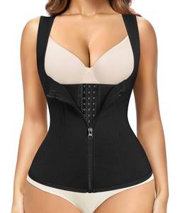 lot 90324 image: Nebility Waist Trainer for Women Corset Shapewear with Zipper Womens Waist Cincher Tank Top(Black Vest,Medium)