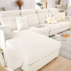 lot 90329 image: Jonuiony Universal Sofa Slipcover, 2024 New Wear-Resistant Sofa Cover, L Shape Sectional Couch Covers, Separate Cushion Couch Chaise Cover, High Stretch Furniture Protector (A-White,Chaisecover)