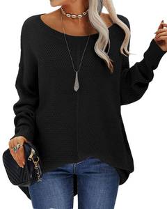 lot 90364 image: Danedvi Womens Sweaters Crewneck Pullover Sweater Fashion Casual Fall Winter Solid Color Ladies Knit Sweater Tops small