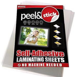 lot 90366 image: Pack of 24, Self-Adhesive Laminating Sheets, Clear Letter Size (9 x 12 Inches), 4 mil Thickness