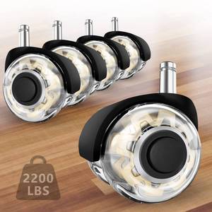 lot 90380 image: Office Chair Wheels Replacement-Heavy Duty Office Chair Casters(2200lbs),2Universal Size Wheels for Office Chair,Smooth & Safe Rolling Office Chair Casters Wheels-set of 5(Yellow)