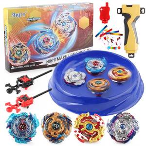 lot 90406 image: Bey Battle Burst Battle Evolution Metal Fusion Attack Set with 4D Launcher Grip Set