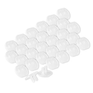 lot 90420 image: Power Gear 51175 Plastic Outlet Covers, 30 Pack, Clear