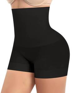 lot 91751 image: Womens Slip Shorts for Under Dress Seamless Shapewear Boyshorts Tummy Control Panties Shaping Shorts(#2 Black(high Waisted),Medium)