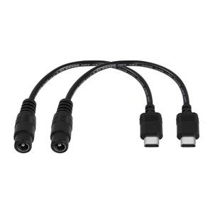 lot 91753 image: XMSJSIY 5V DC 5.5 2.1mm Female to USB Type C Adapter Cable Connector Power Extension Charge Cable for Laptop mobilephones 18.2cm-2 Pack