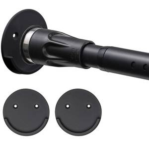 lot 91779 image: Shower Curtain Rod, 42-115 inches Black Tension Shower Curtain Rod No Drilling Adjustable Shower Rods for Bathroom, Windows, Room Divider