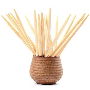 lot 91790 image: HOPELF 7 inch Semi Point Bamboo Skewers - 5mm Thick Natural Bamboo Sticks For BBQ Caramel,Candy Apple Sticks, Corn Dog,Corn Cob,Cookie,Lollipop,Kabob,Gril.(100 pcs)