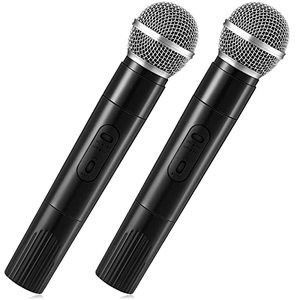 lot 91798 image: 2 Pack Microphone Prop Play Plastic Mics Toy Microphone Fake Microphone Simulate Speech Practice Plastic Microphone for Christmas Karaoke Fun Stage Costume Prop Birthday Party, Black, 9.5 x 2 Inch