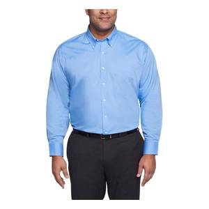 lot 91821 image: IZOD Mens FIT Dress Shirts Stretch Solid (Big and Tall), Cornflower Blue, 22 Neck 34-35 Sleeve