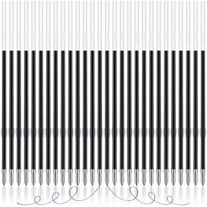 lot 91823 image: JANYUN 100 Pieces Ink Pen Refills Replaceable, 0.7mm Ballpoint Pen Refills 107 mm in Length Black Ink Refills Smooth Writing Pen Refills for Journal Writing Office School Supplies (Black)