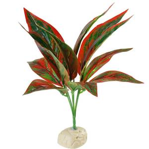 lot 91834 image: AQUANEAT Terrarium Plant, Reptile Plant, Fake Plant for Reptiles, Terrarium Reptile Dcor for Amphibian Habitat(Red)