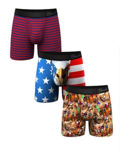 lot 87286 image: Shinesty Hammock Support Mens Underwear  Boxer Briefs Men with Fly  US XL 3 Pack USA - Retail $79.99